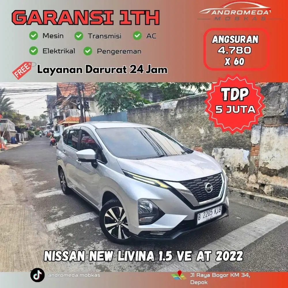 TDP TERMURAH 5 JT NISSAN NEW LIVINA 1.5 VE AT 2022 ISTIMEWA