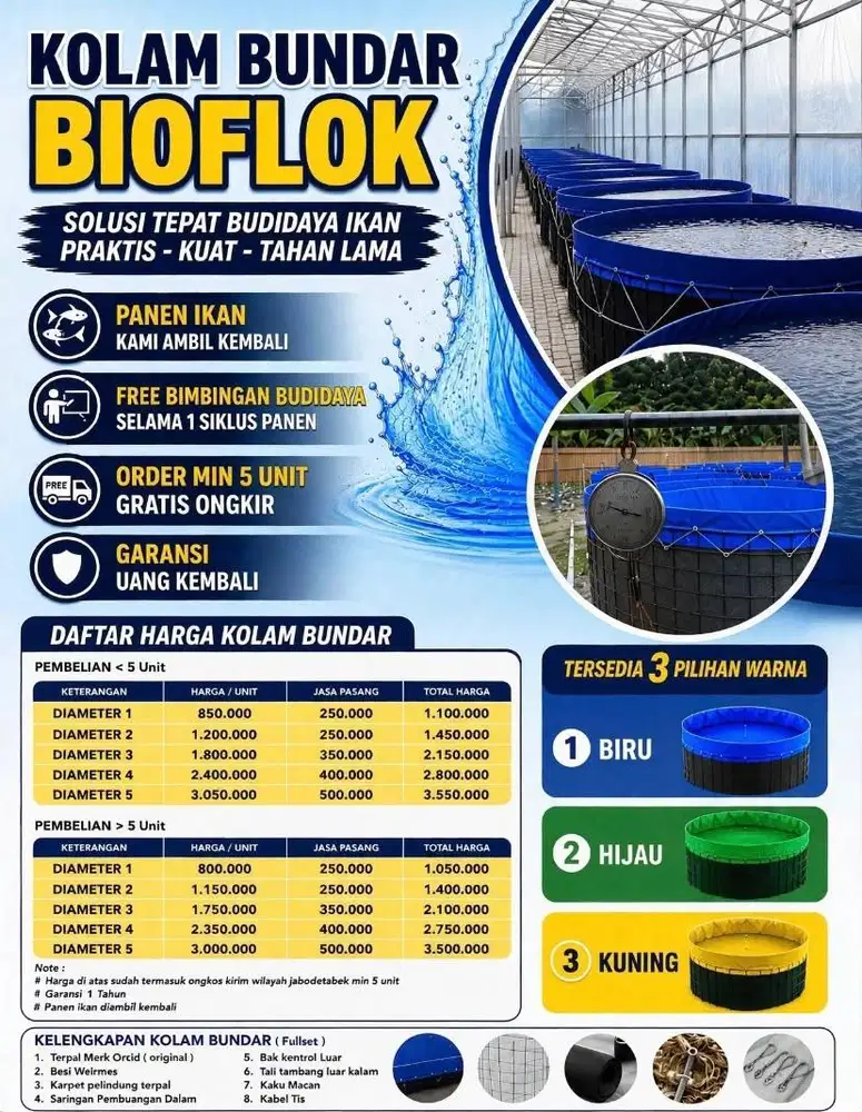 DISTRIBUTOR BIOFLOK KOLAM IKAN DAN BIBIT IKAN