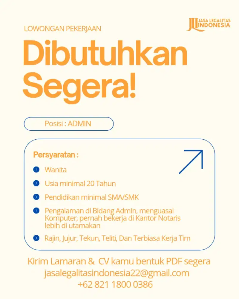 Lowongan Admin di Jakarta Selatan