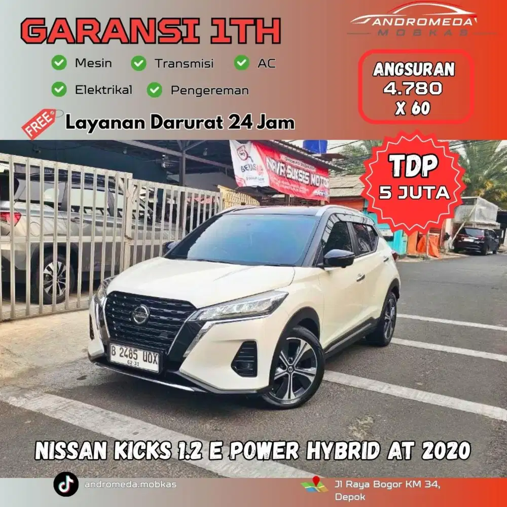 TDP TERMURAH 5 JT NISSAN KICKS 1.2 E POWER HYBRID AT 2020 ISTIMEWA