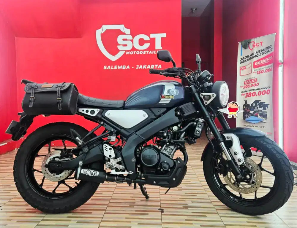 JualCpt90%LikeNew Modif 4Jt PjkJun27 YAMAHA XSR 155 2022 NAVY XSR 2022