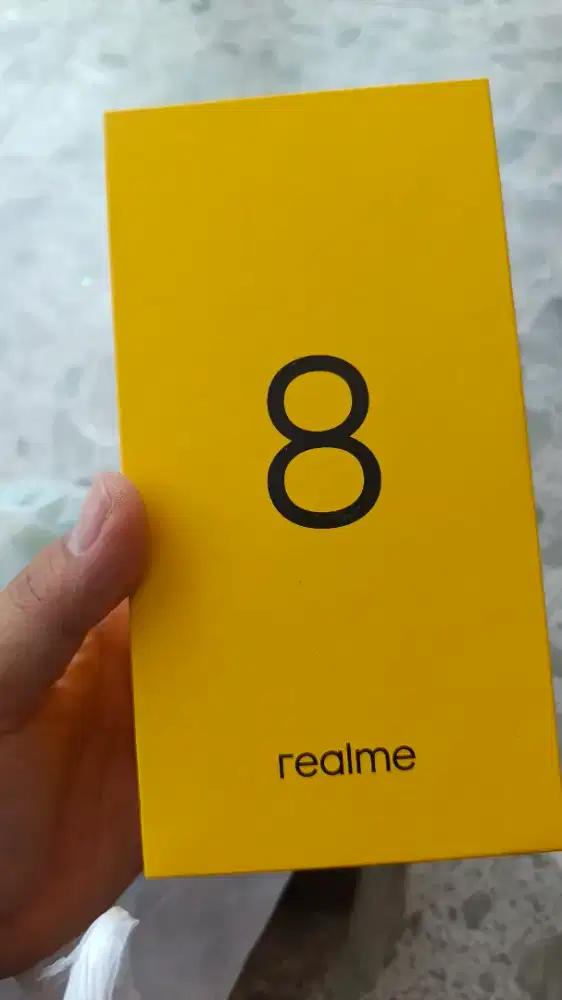 Fulset realme 8 ram 8/128 layar amoled finger on di layar charger ory