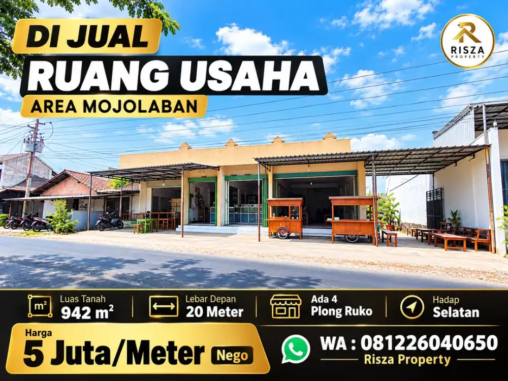 Jual Ruang Usaha Area Mojolaban Ada Kios 4, Dekat Solo Kota