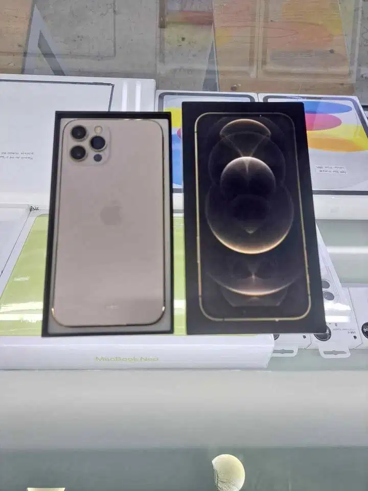 Second IPhone 12 Pro 128GB Gold Ex IBOX Mulus Fullset Original