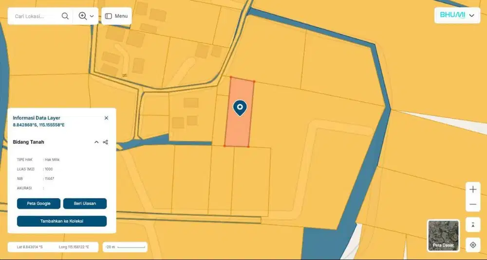 Land 84.5 Are + 10 Are Uluwatu – 700m from Melasti Beach
