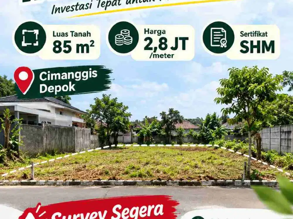 Tanah Kavling Murah Dalam Cluster di Cimanggis Depok