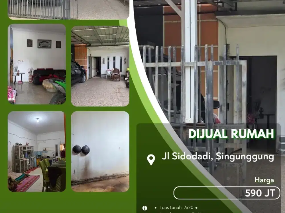Dijual Rumah Jalan Sidodadi Sigunggung Pekanbaru Kota!