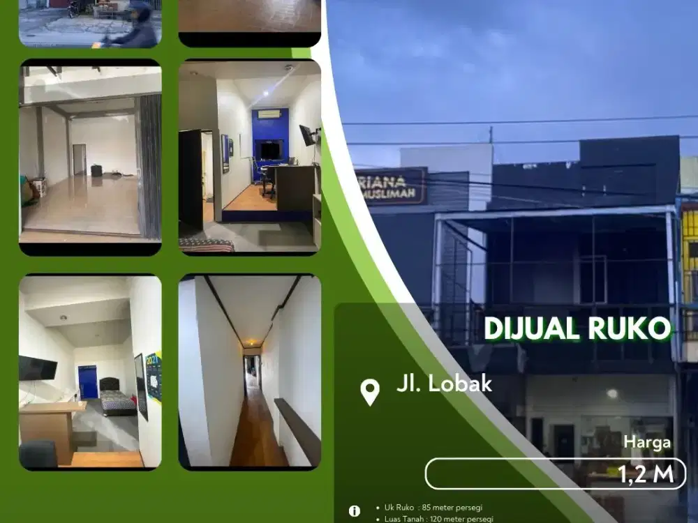 Dijual Ruko Cantik 2 Lantai Daerah Jalan Lobak Pekanbaru Kota Siap Usaha!