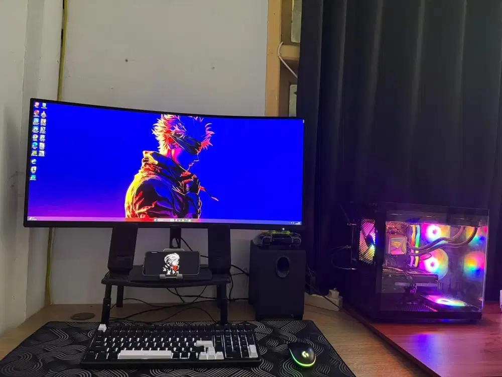 Jual PC Gaming RTX 4060 Ti Ram 32 GB DDR5 SSD 1 TB Monitor Ultrawide