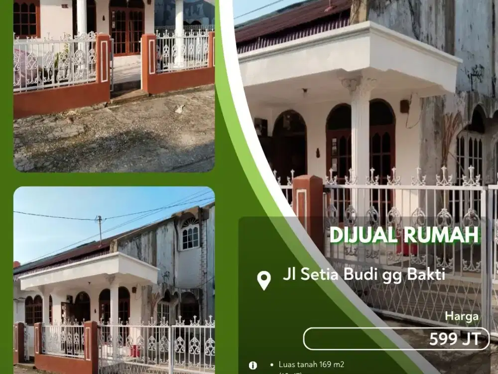 Dijual Rumah Jalan Setia Budi Gang Bakti Pekanbaru Kota Siap Huni!