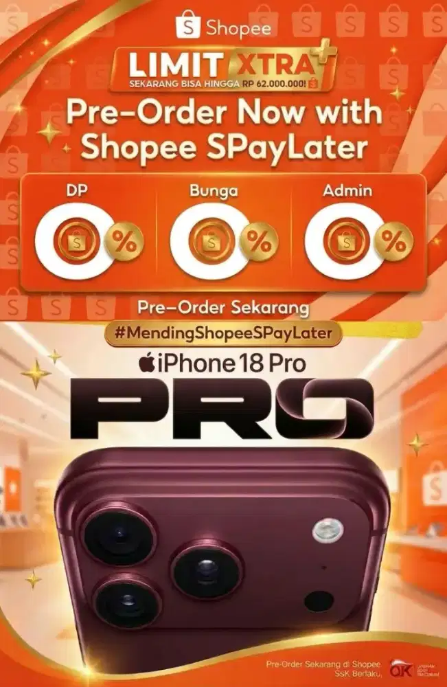 PO IPHONE 18 PRO TANPA BUNGA