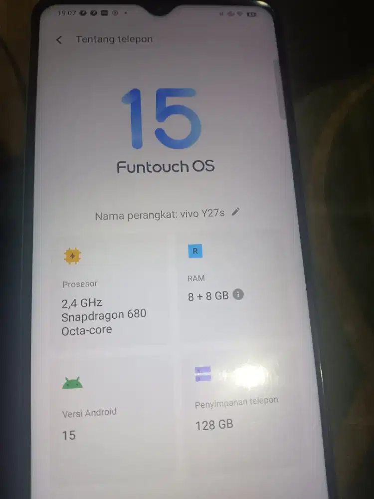 VIVO y27s NFC RAM (8+8) /128GB