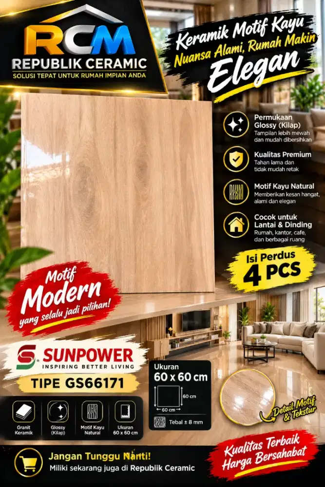 Granit ukuran 60x60 sunpower
