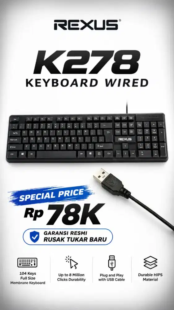 Keyboard membrand K278 REXUS