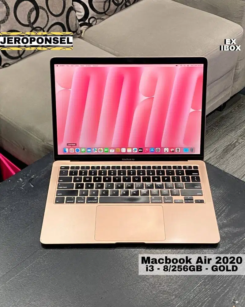 MACBOOK AIR 2020 i3 8/256GB GOLD EX IBOX CC RENDAH ADA MINUS