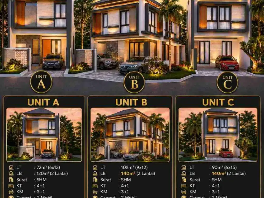 Rumah Baru Wiyung Taman Pondok indah 2 lt Lok bagus