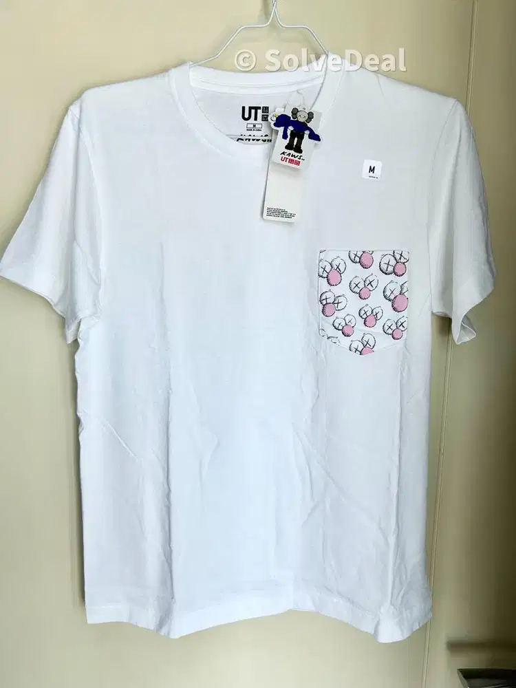 Kaos Uniqlo Kaws BFF Pocket White Limited Edition