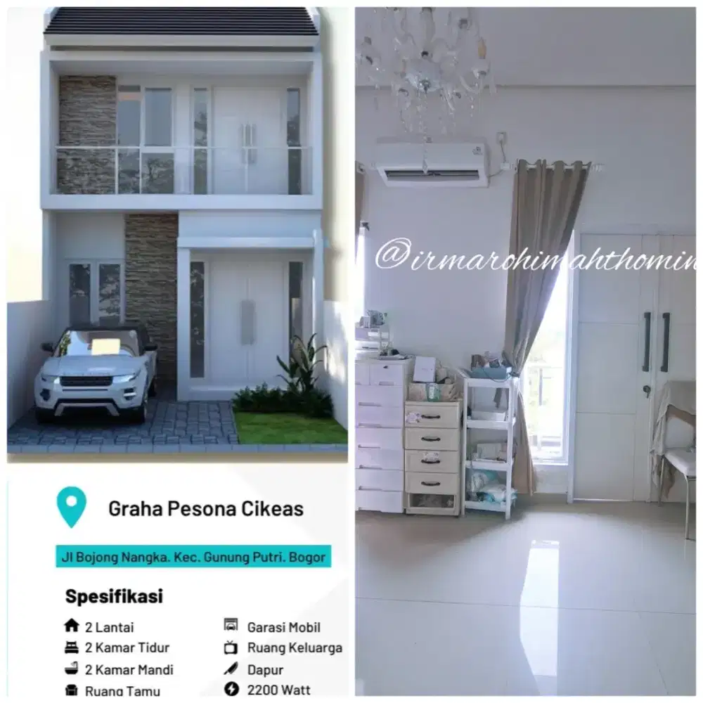 Rumah 2 Lantai Minimalis Modern - Cash / Over Kredit (Pindah Tugas)