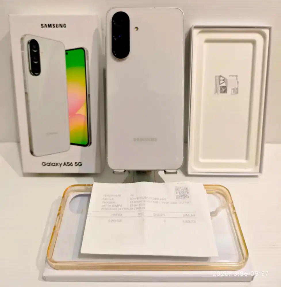 Samsung A56 5G 8/256 Gb Likenew99% Garansi ResmiOn 13.04.27 bisa TT/BT