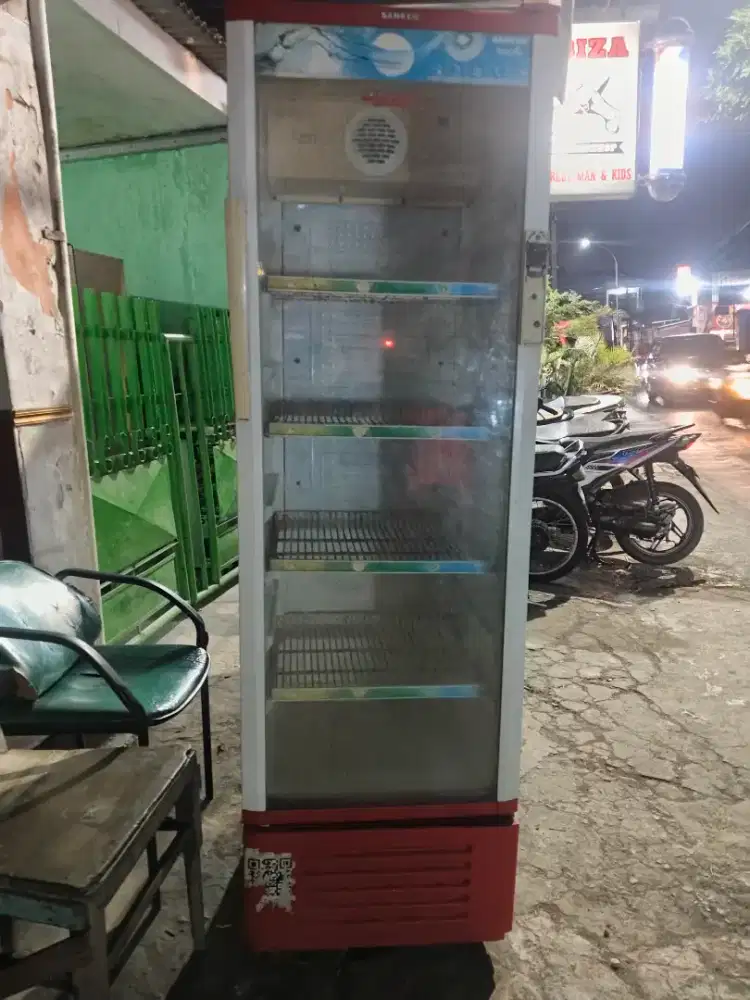 Showcase merk sanken jumbo normal dingin siap pakai