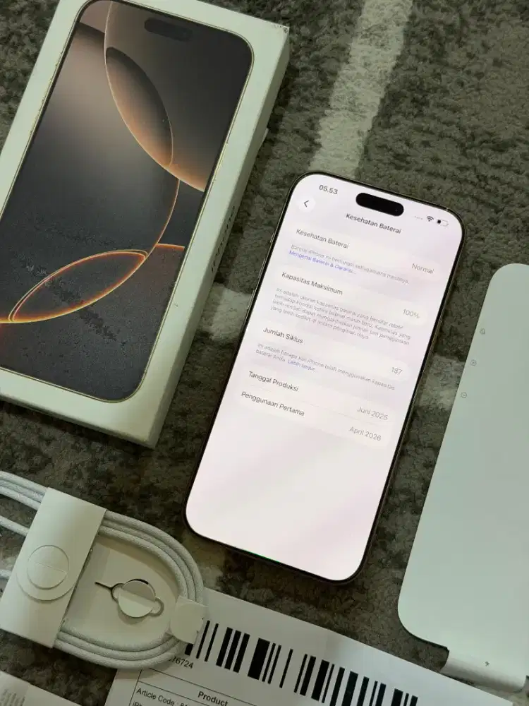 Iphone 16 Pro Max 256 GB Resmi BH 100%