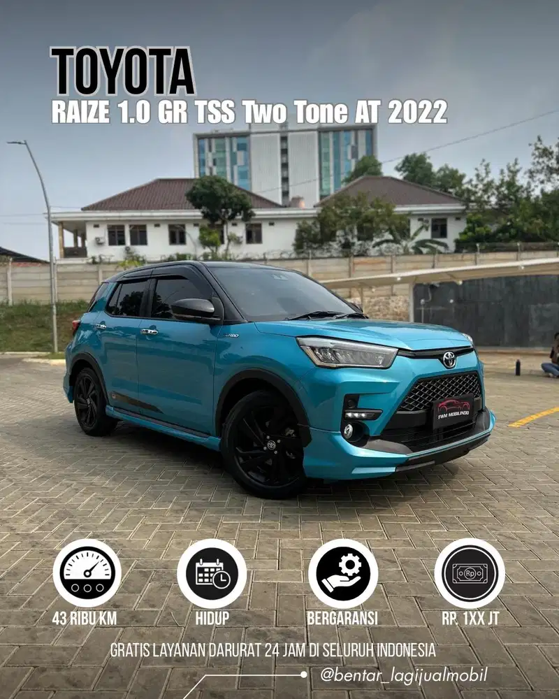 Toyota Raize GR 1.0 Turbo TSS Tow Tone 2022