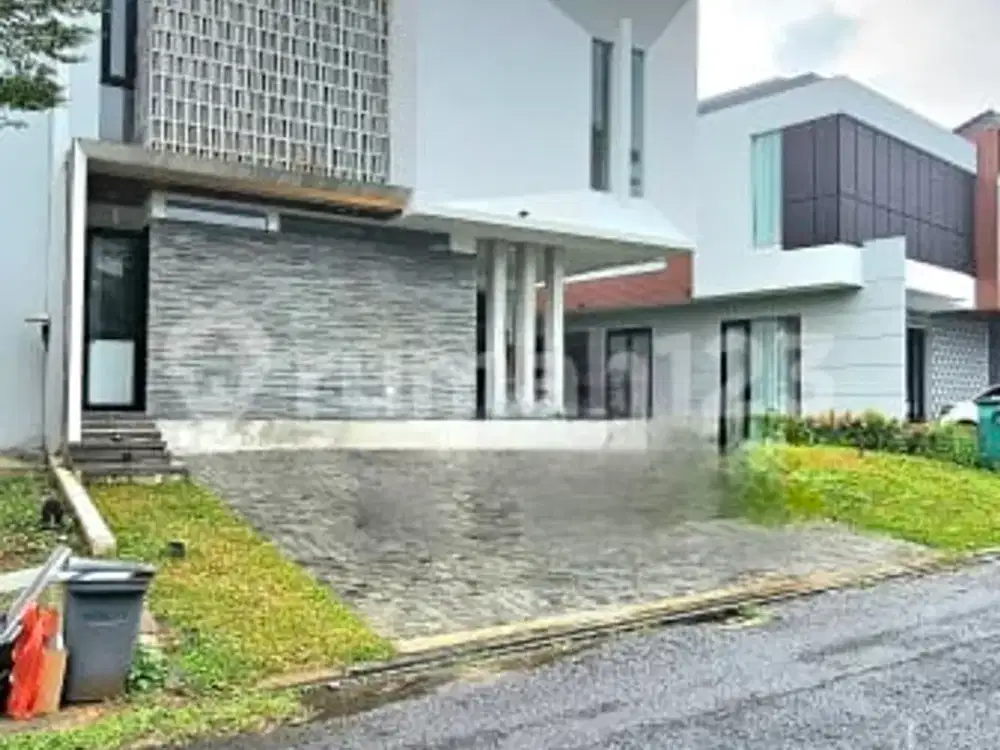 Rumah Baru Minimalist Modern Bangunan Mandiri di Jalan Utama The Icon Cosmo BSD City