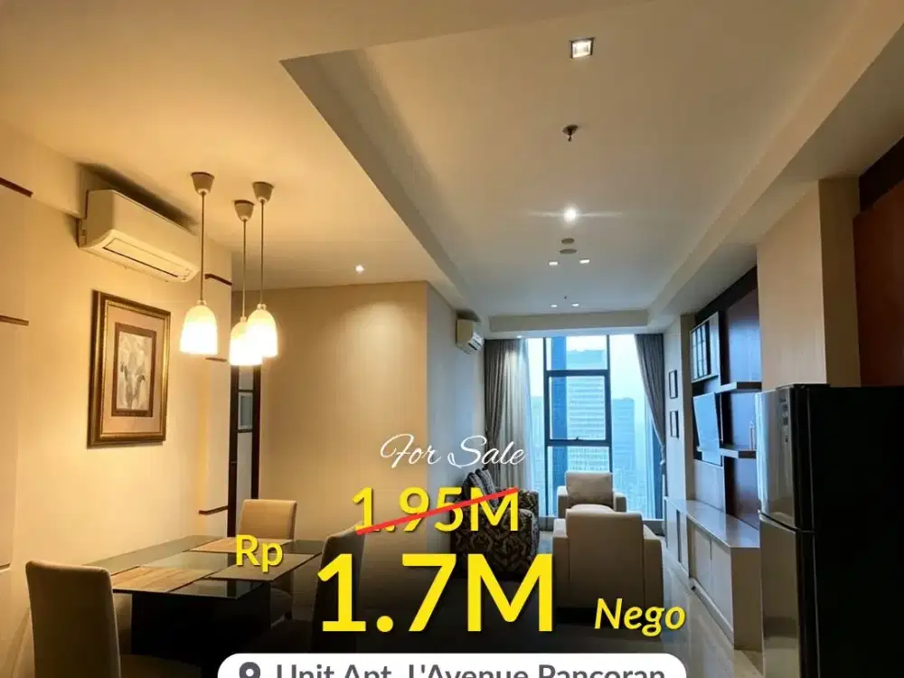 Apartemen L'Avenue Pancoran Turun Harga, Jual Cepat, Murah, Siap Huni, Full Furnished