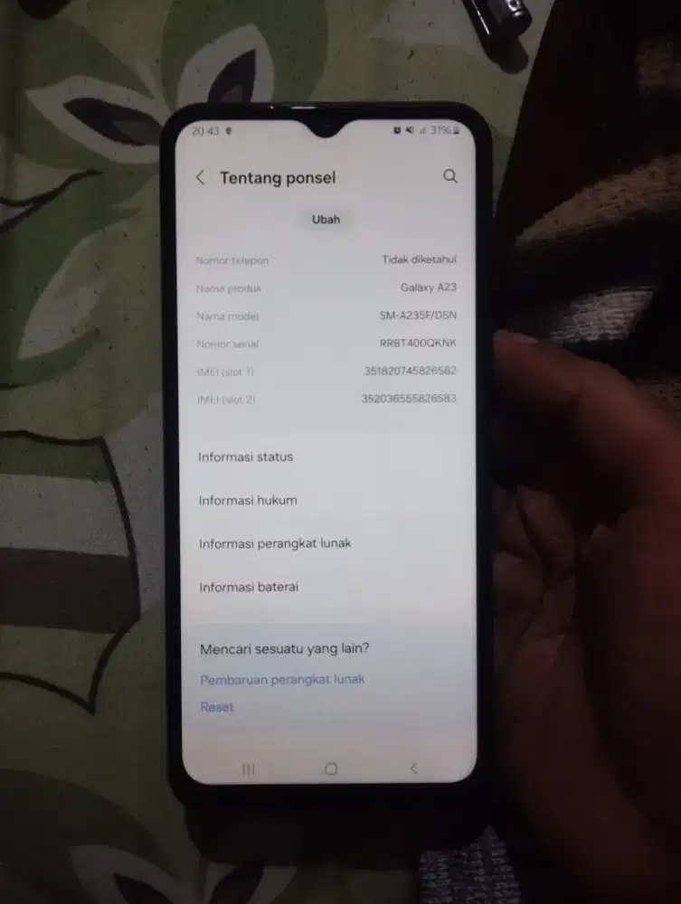 Samsung A23 ram 6+6/128 NFC no minus