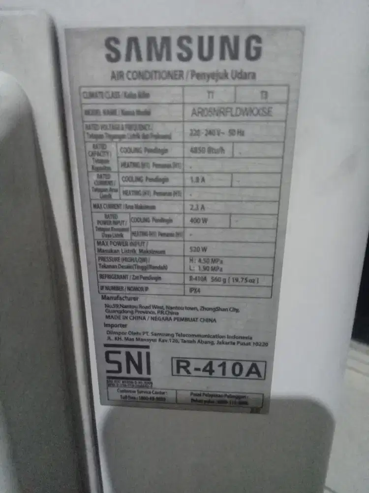 Jual Ac merk samsung 1/2 pk
