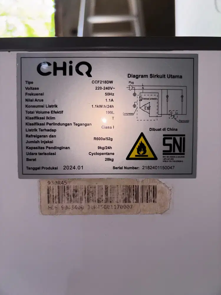 CHiQ Chest Freezer CCF 218DW [210 LITER]