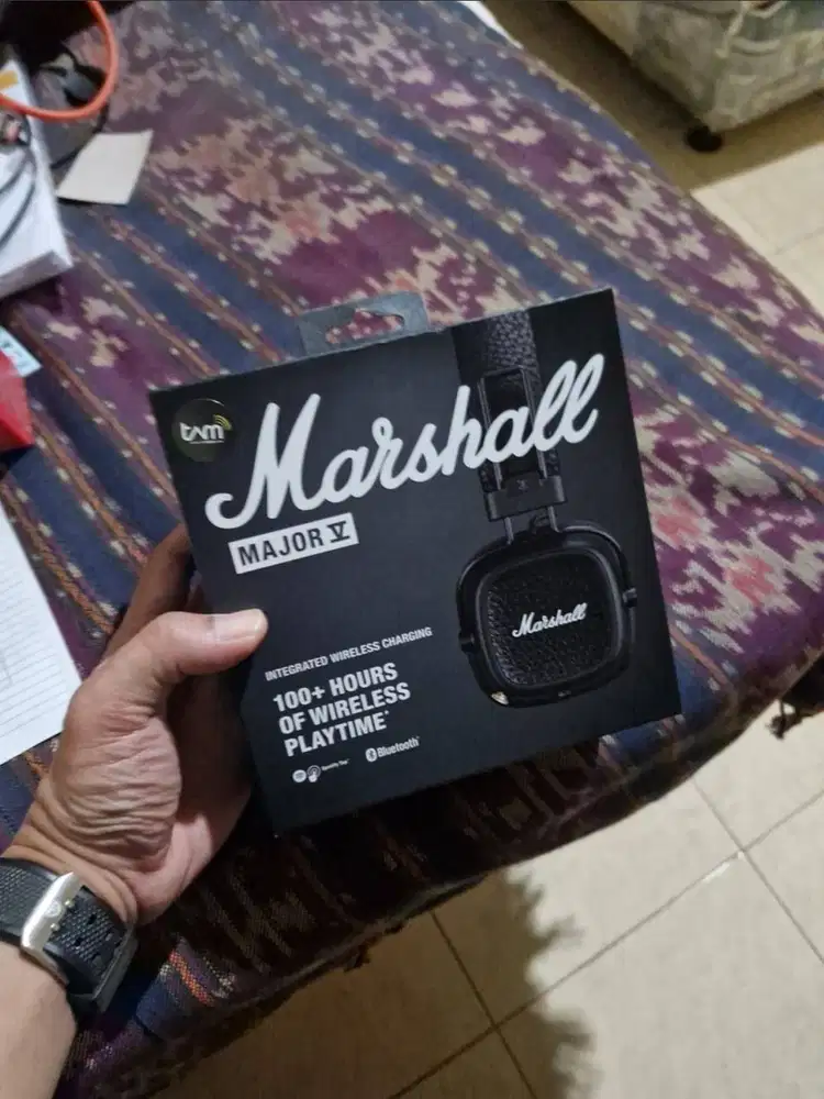 Marshall Major V Hitam Like New Fullset Garansi Resmi