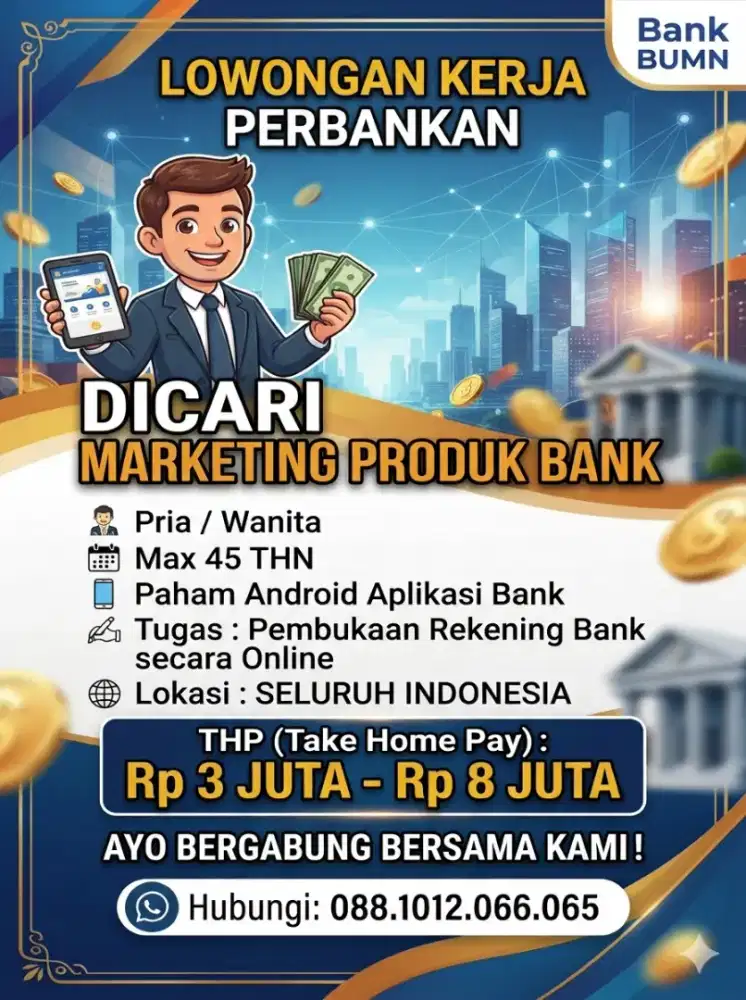 Dicari Marketing Perbankan
