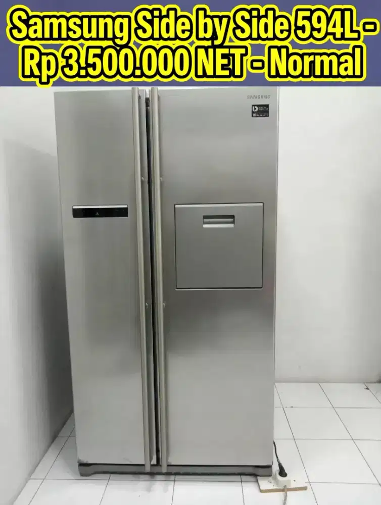 Jual cepat !!!  Kulkas SAMSUNG side by side INVERTER 2 pintu