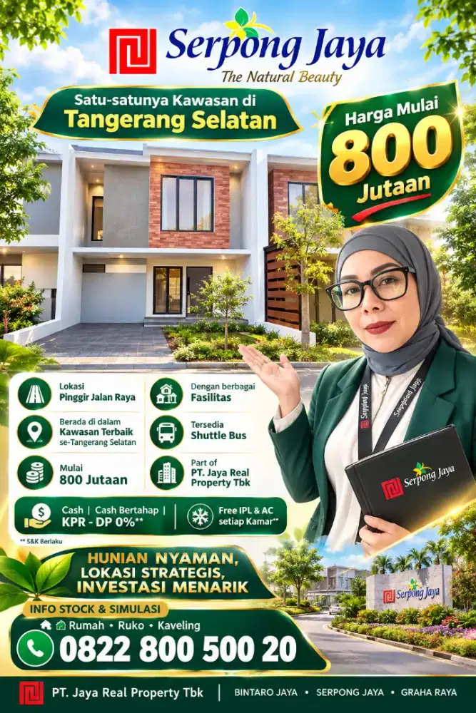 Mulai 800jutaan SERPONG JAYA by Jaya Property Tangerang Selatan