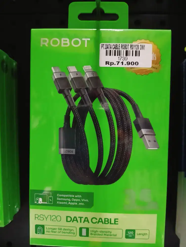 DATA CABLE ROBOT RSY120 3in1| ATLANTIS DAHSYAT
