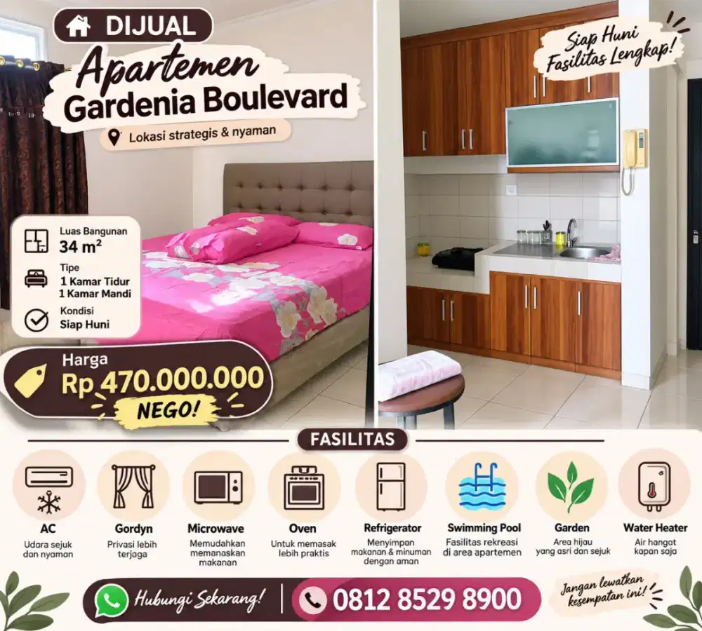 DIJUAL APARTEMENT - GARDENIA BOULEVARD