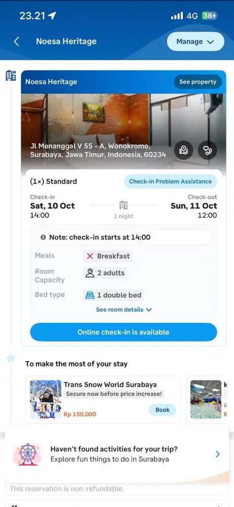 Jual tiket hotel 10 Oktober 150rb Noesa heritage
