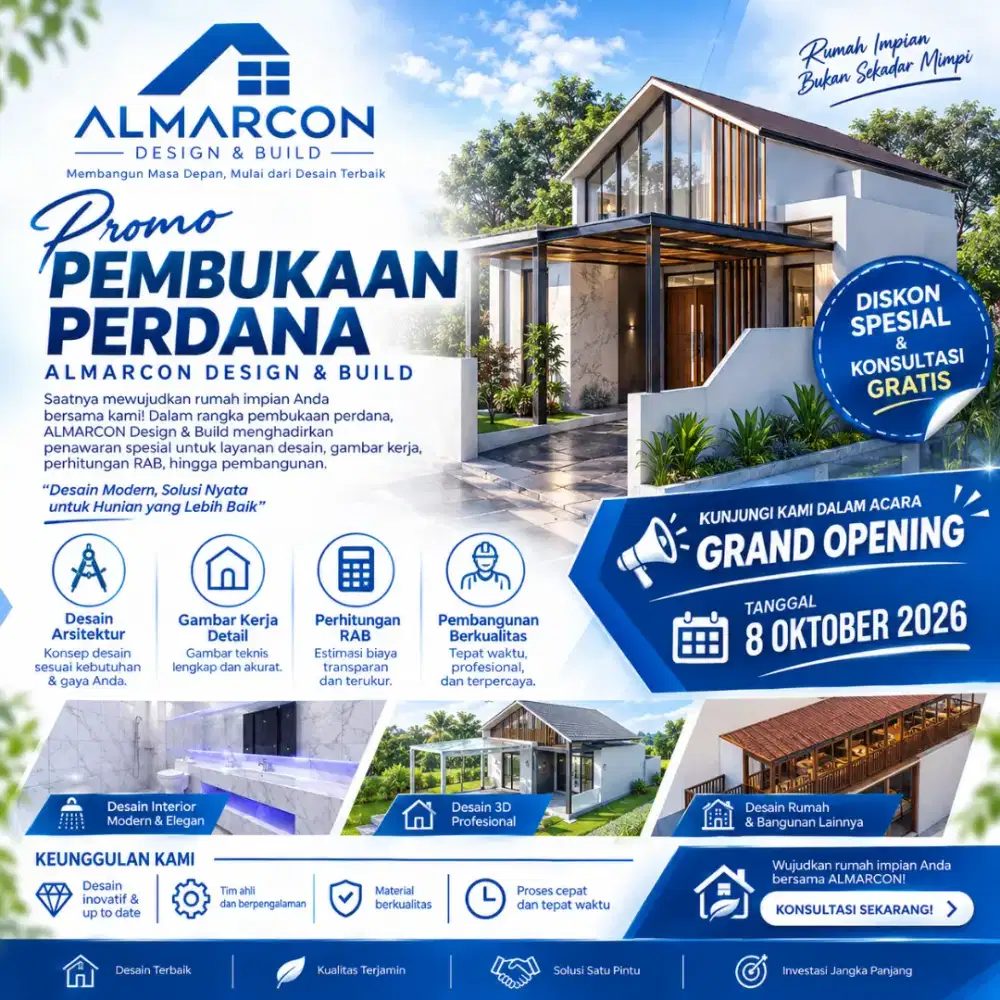 Soft Opening - Desain Rumah, Kanopi, Gerbang