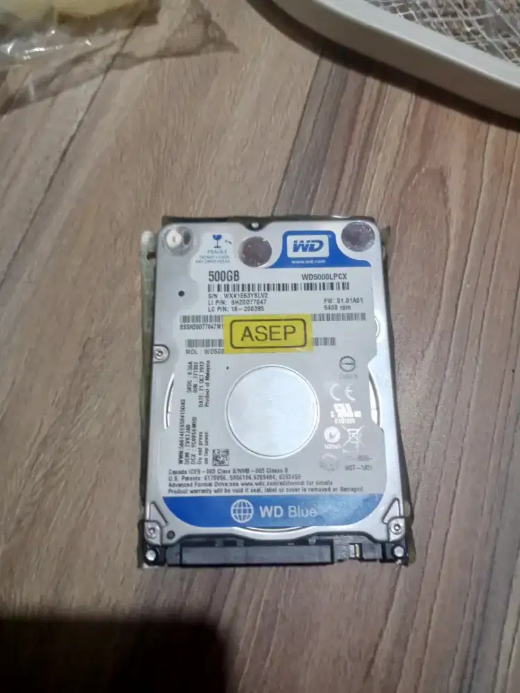 HARDISK 2,5' FOR LAPTOP/PS WD BLUE SLIM 500GB GOOD CONDITION JAKSEL