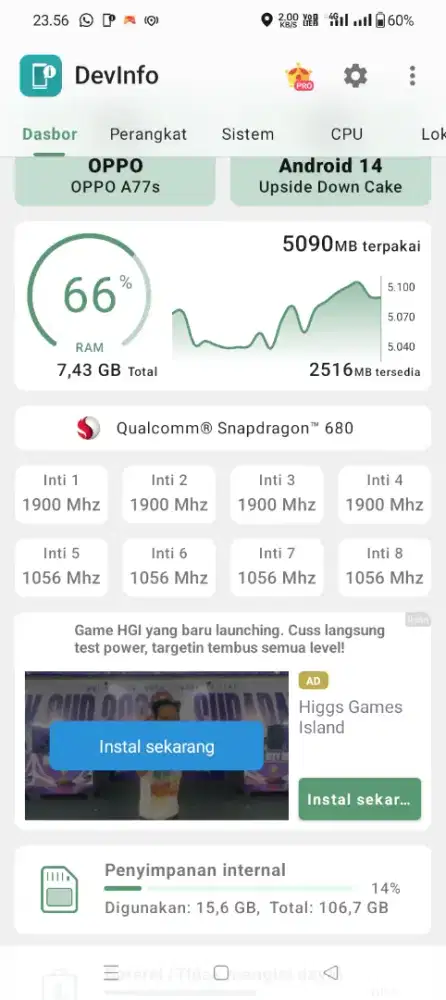 Jual hp oppo A77s