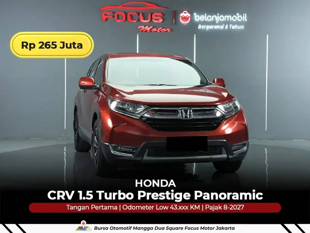 [GARANSI 5TH LOW KM] Honda CRV CR-V CR V Turbo Prestige 2016/2017/2018