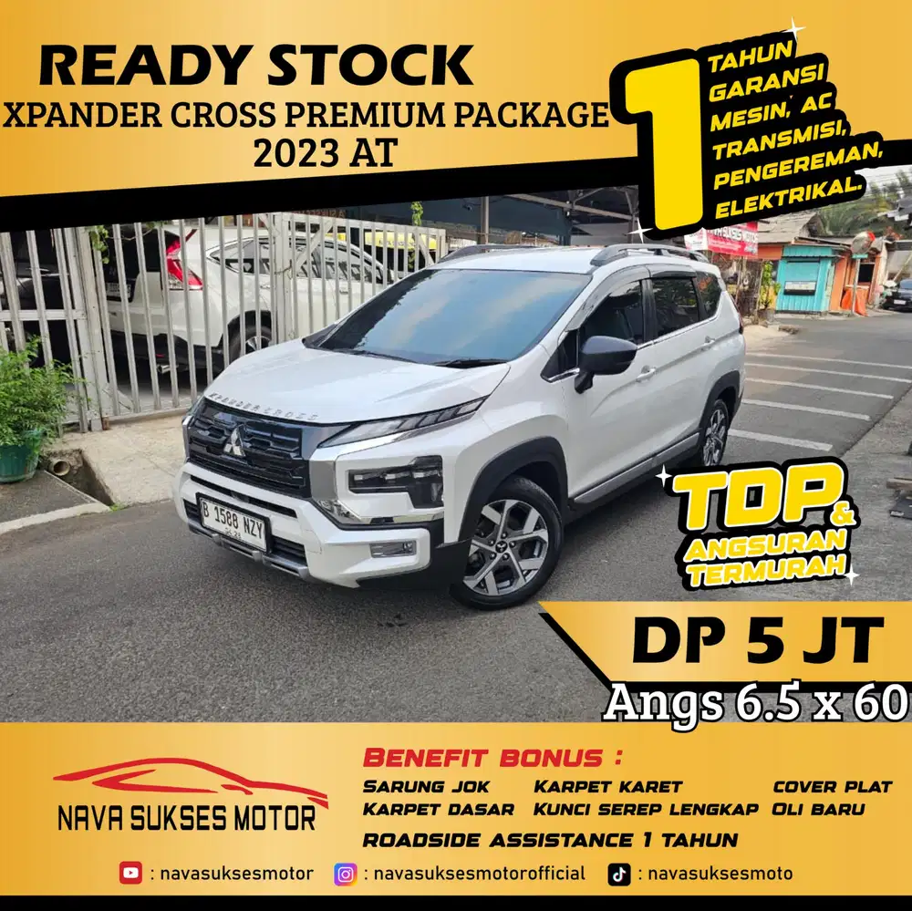 TDP 5 Jt Angs Termurah Xpander Cross Premium Package 2023 Matic Putih