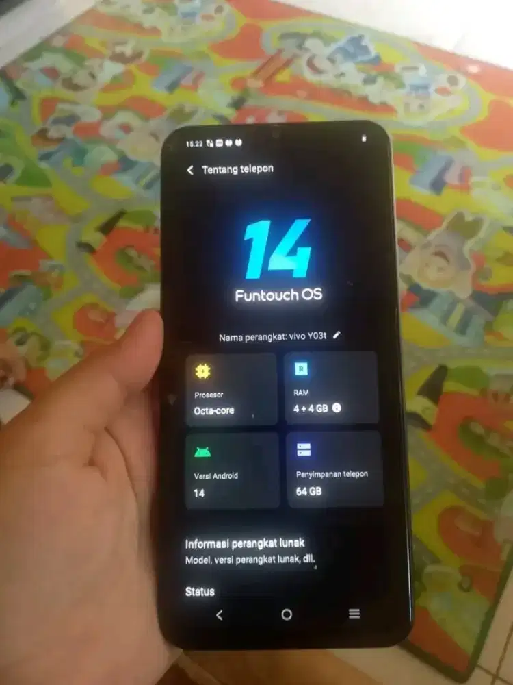 Vivo y03t mlus hp sbtang kara..ram 4/64