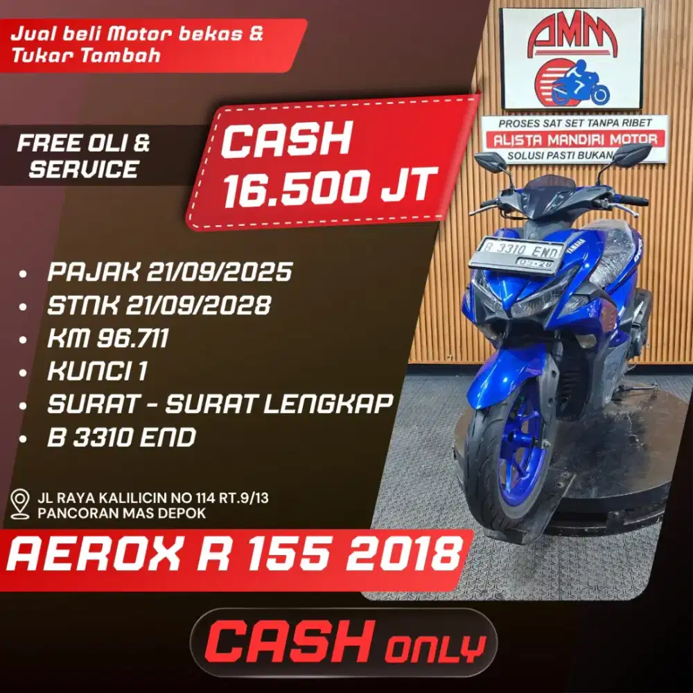 AEROX R 155 2018 CASH ONLY ALISTA