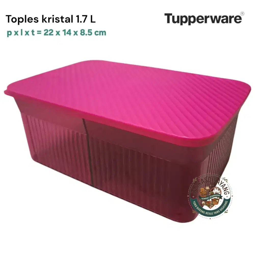 JUAL MURAH TOPLES KRISTAL TUPPERWARE 1.7L TOPLES KUE DAN SNACK