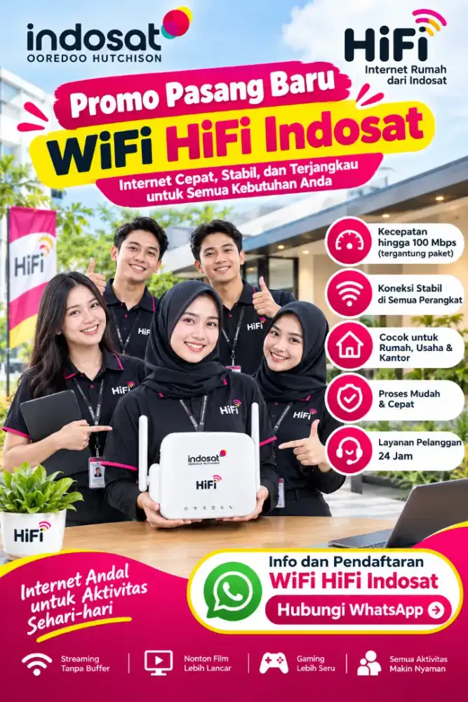 Info dan pendaftaran Wifi Hifi Indosat