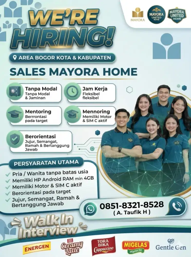 INFO LOKER TERBARU SALES FMCG MAYORA BOGOR