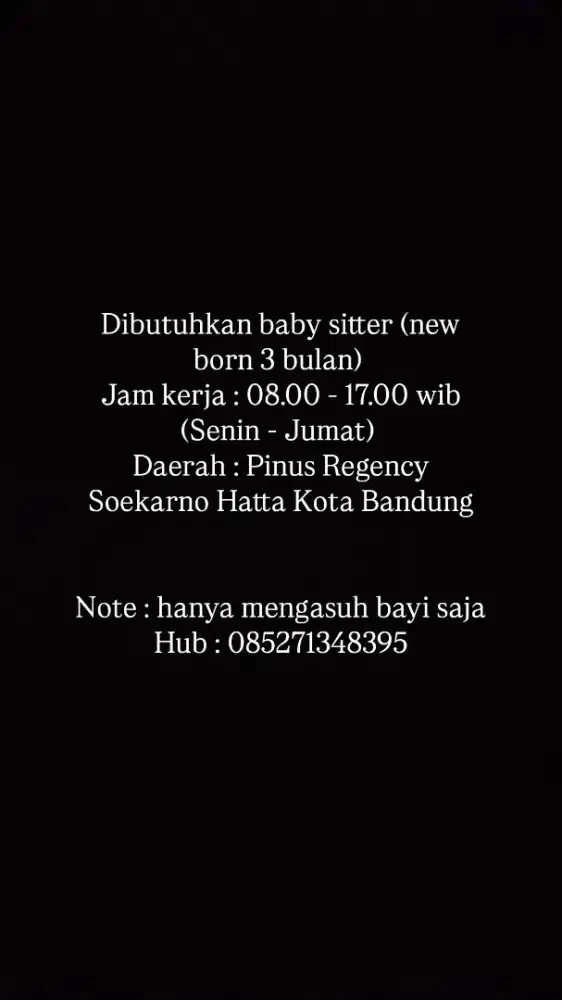 Baby Sitter (New Born)