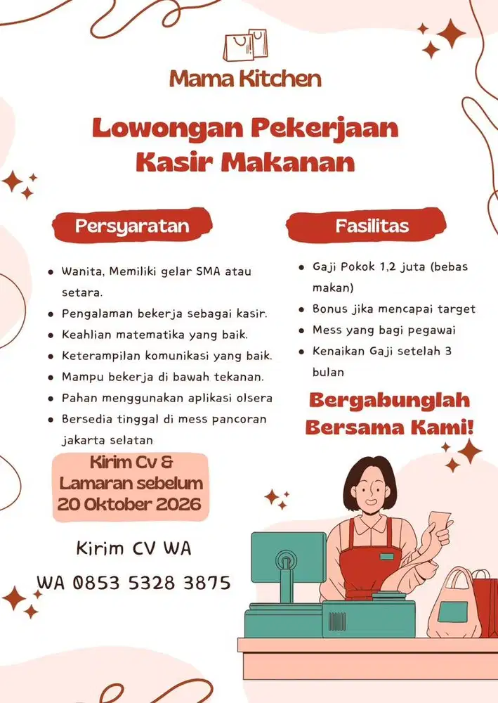 Lowongan Kasir system tablet olsera